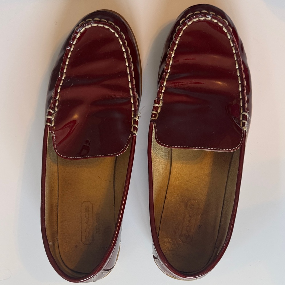 Coach Women's Red Patent Loafers